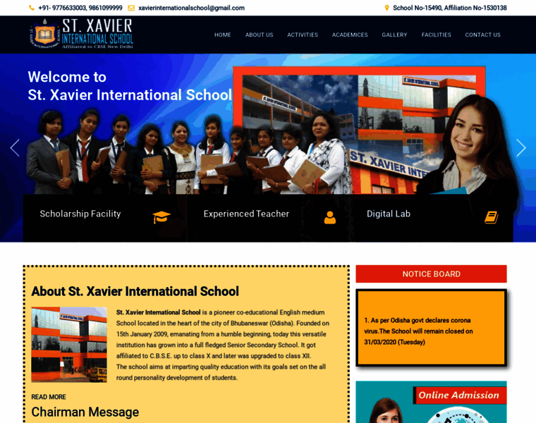Stxavierinternationalschool.com thumbnail