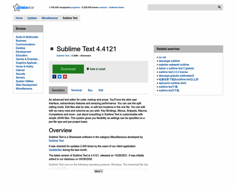 Sublime-text.updatestar.com thumbnail