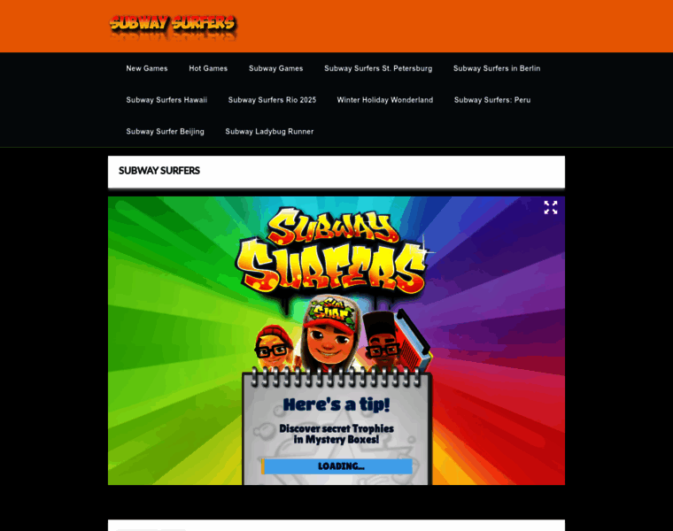 Subwaysurfersonline.io thumbnail Subwaysurfersonline.io thumbnail
