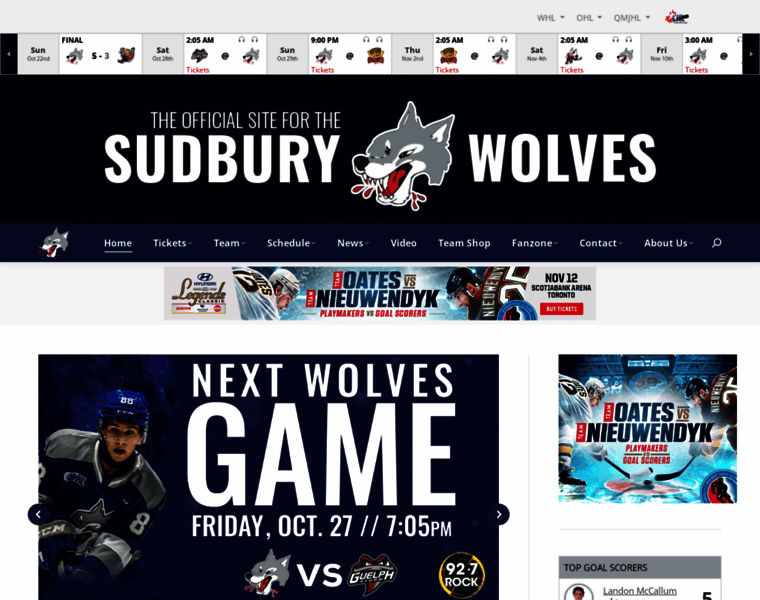 Sudburywolves.com thumbnail