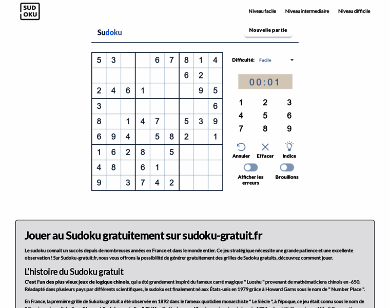 Sudoku-gratuit.fr thumbnail