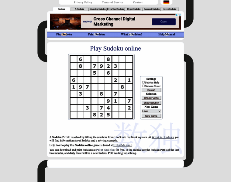 Sudoku-space.com thumbnail