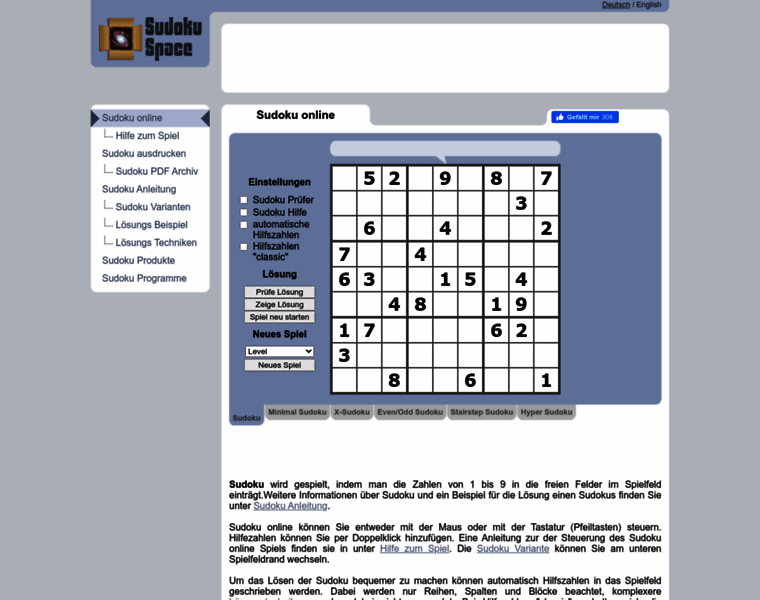 Sudoku-space.de thumbnail