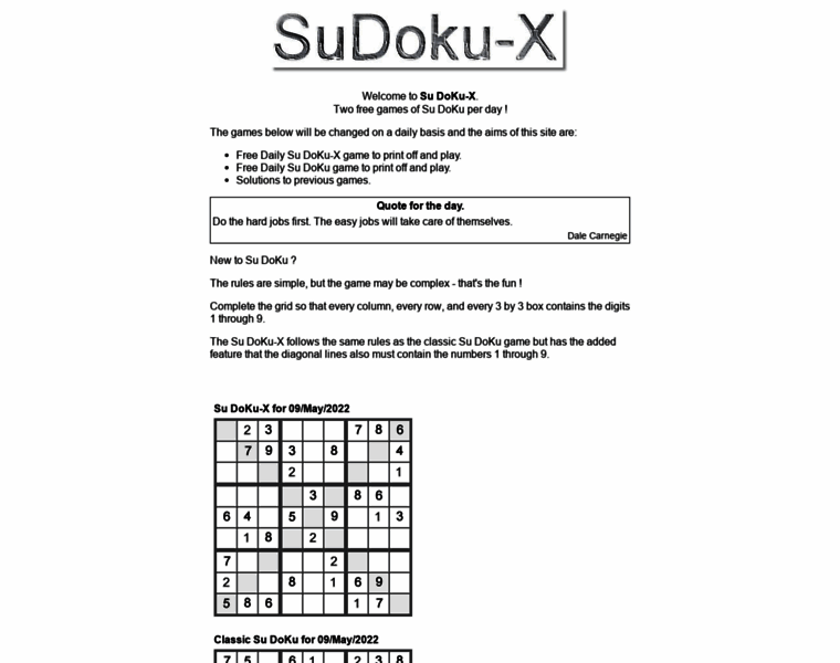 Sudoku-x.com thumbnail