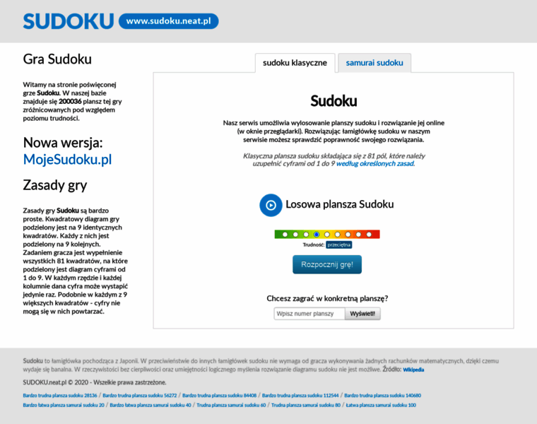 Sudoku.neat.pl thumbnail