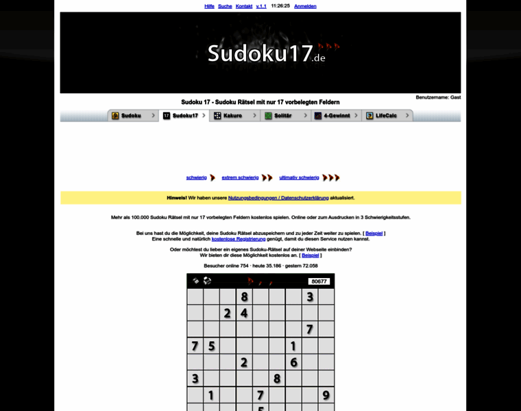 Sudoku17.de thumbnail