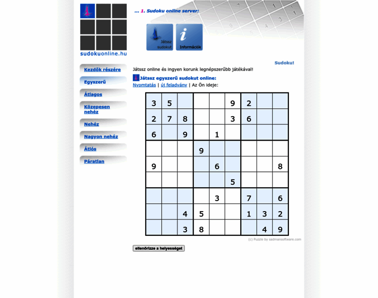 Sudokuonline.hu thumbnail