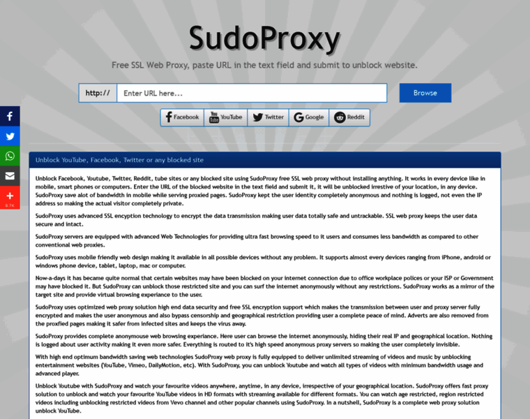 Sudoproxy.com thumbnail