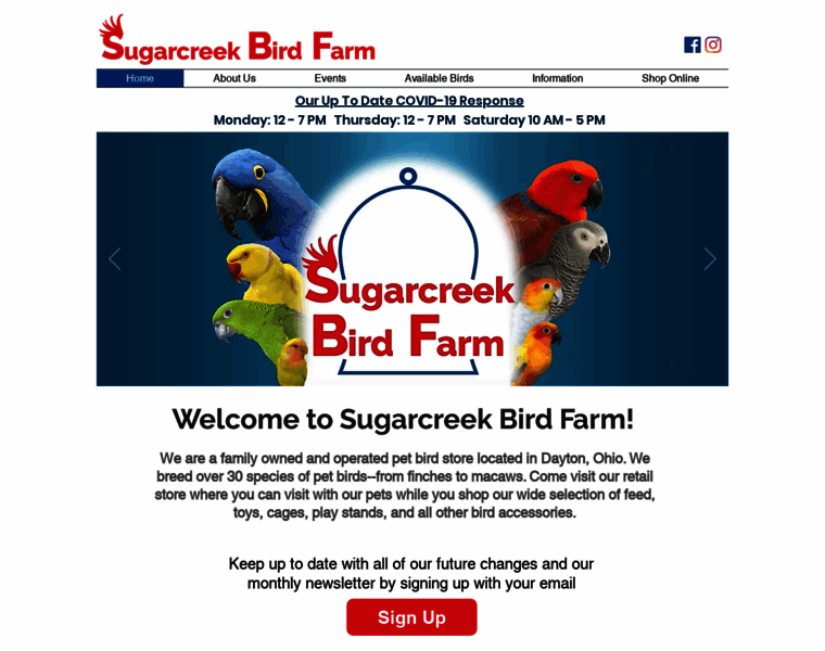 Sugarcreekbirdfarm.com thumbnail