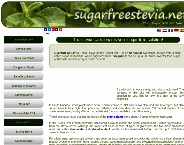 Sugarfreestevia.net thumbnail