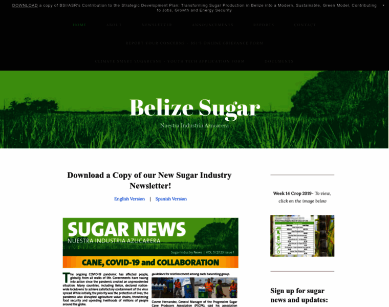 Sugarindustryofbelize.com thumbnail