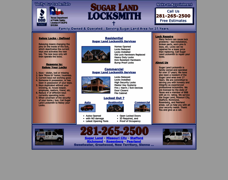 Sugarland-locksmith.com thumbnail