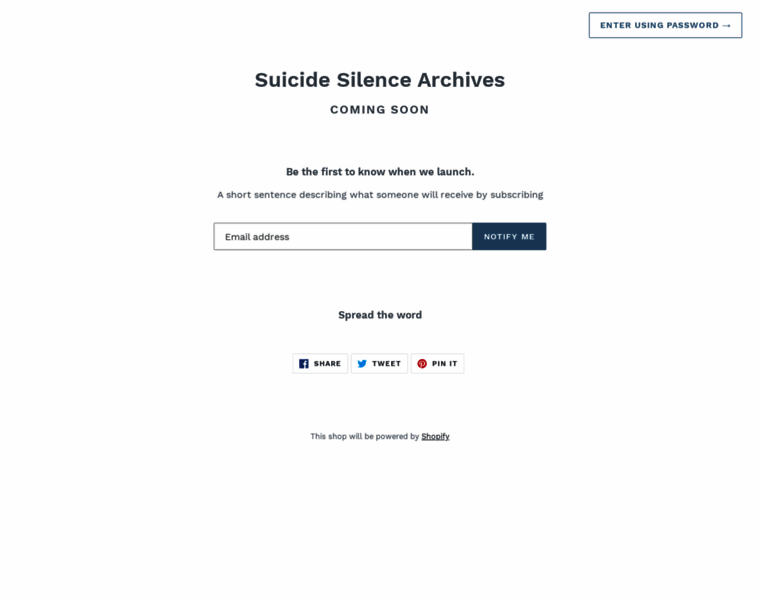 Suicidesilencemerch.com thumbnail