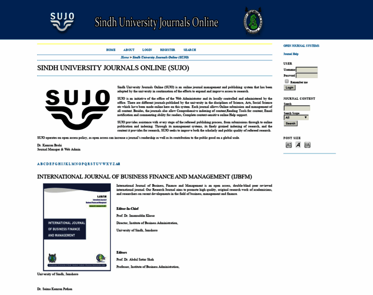 Sujo-old.usindh.edu.pk thumbnail