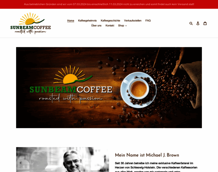 Sunbeamcoffee.com thumbnail
