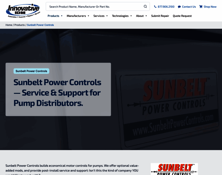 Sunbeltpowercontrols.com thumbnail
