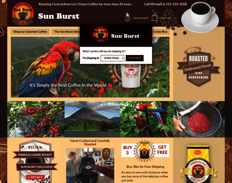 Sunburstcoffee.com thumbnail