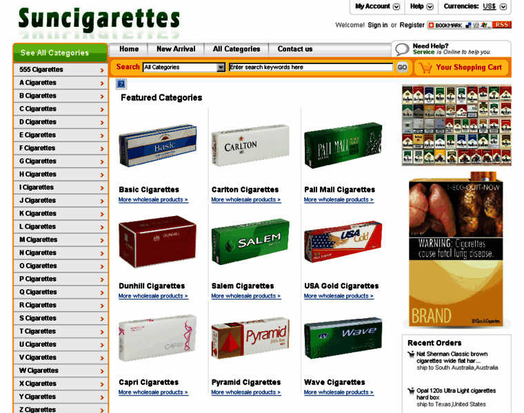 Suncigarettes.com thumbnail