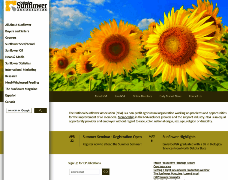 Sunflowernsa.com thumbnail