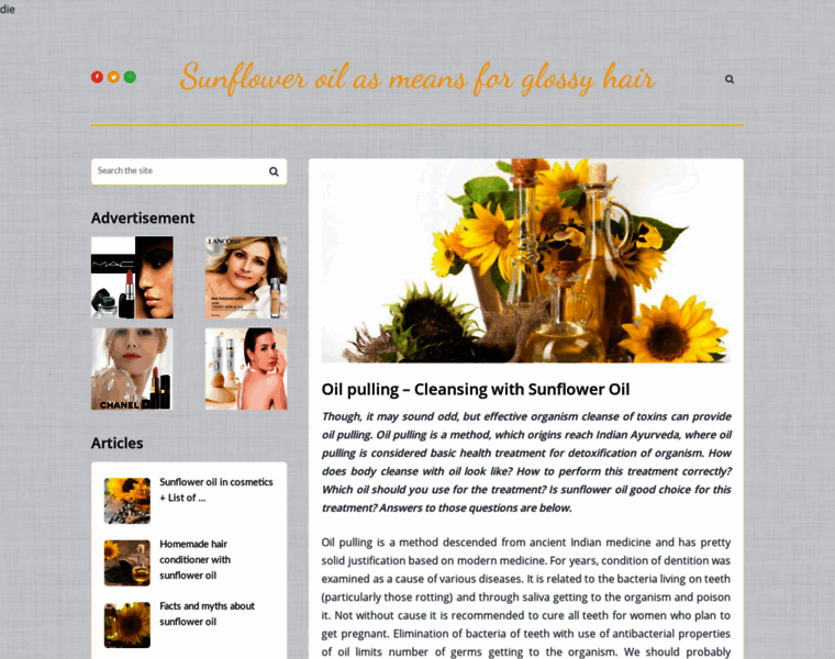 Sunfloweroilforhair.net thumbnail