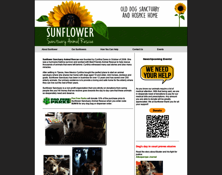 Sunflowersanctuary.org thumbnail