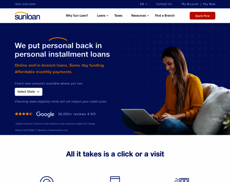 Sunloan.com thumbnail