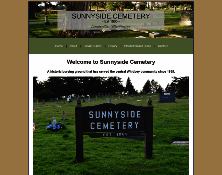 Sunnysidecemetery.org thumbnail