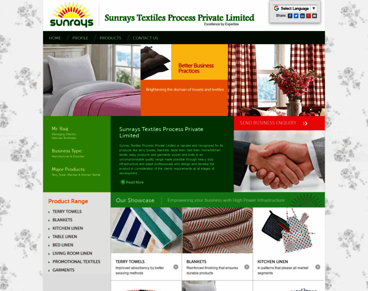 Sunraystextiles.com thumbnail