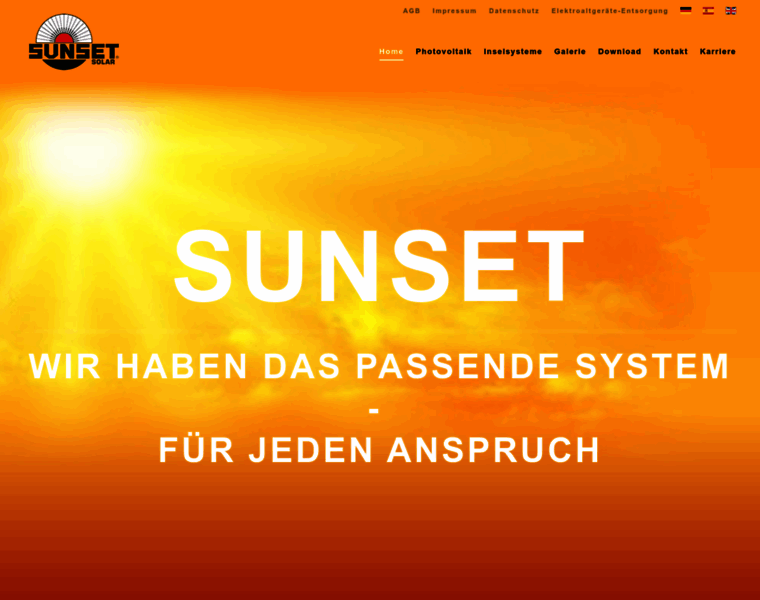 Sunset-solar.com thumbnail