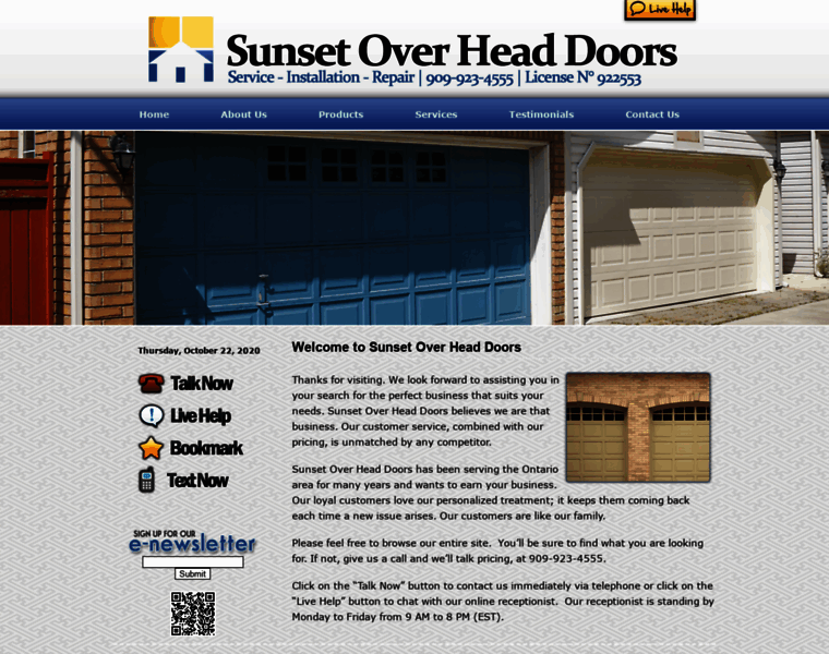Sunsetoverheaddoors.com thumbnail