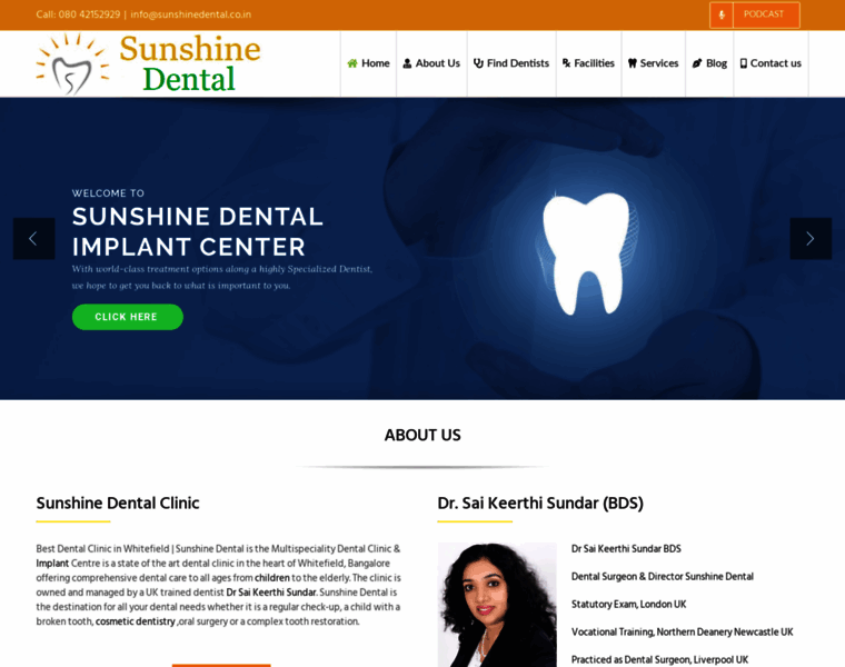 Sunshinedental.co.in thumbnail