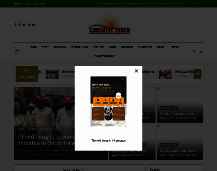 Sunshinetruthng.com thumbnail