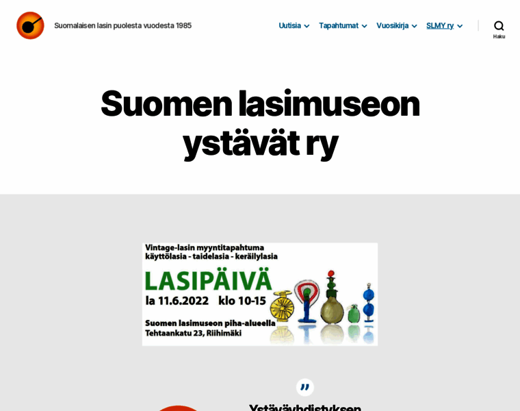 Suomenlasimuseonystavat.fi thumbnail
