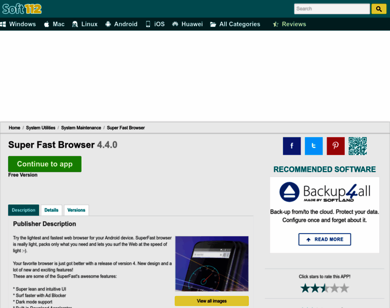 Super-fast-browser.soft112.com thumbnail