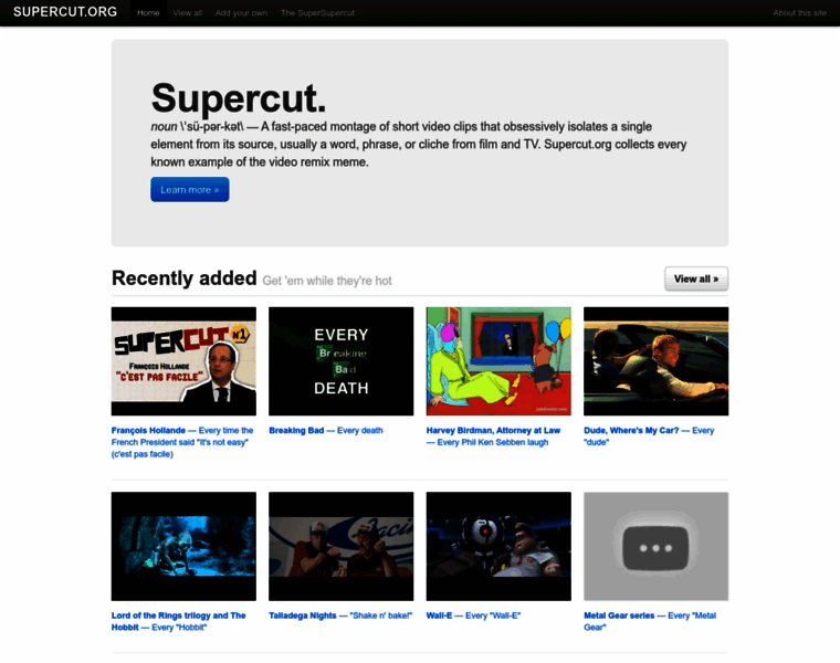 Supercut.org thumbnail