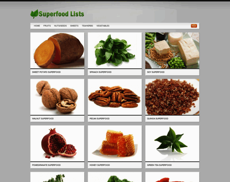 Superfoodlists.com thumbnail