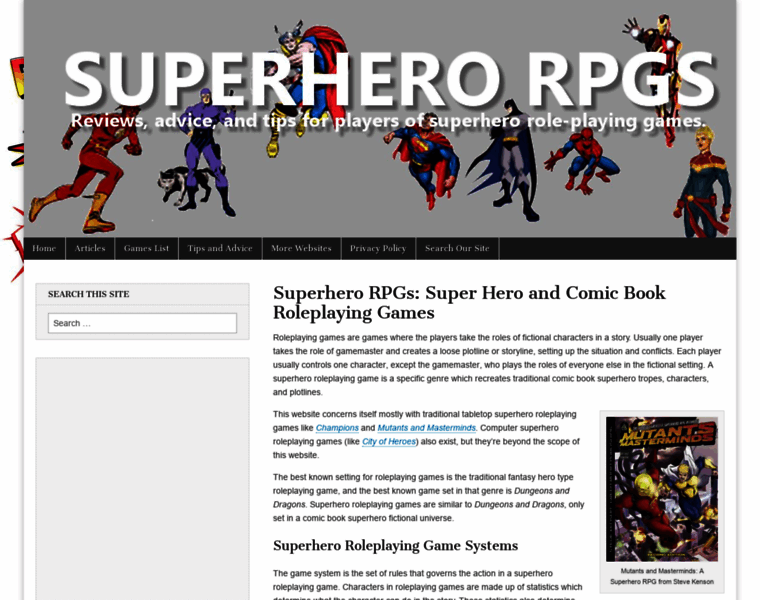 Superherorpgs.com thumbnail