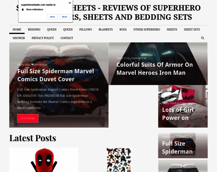 Superherosheets.com thumbnail