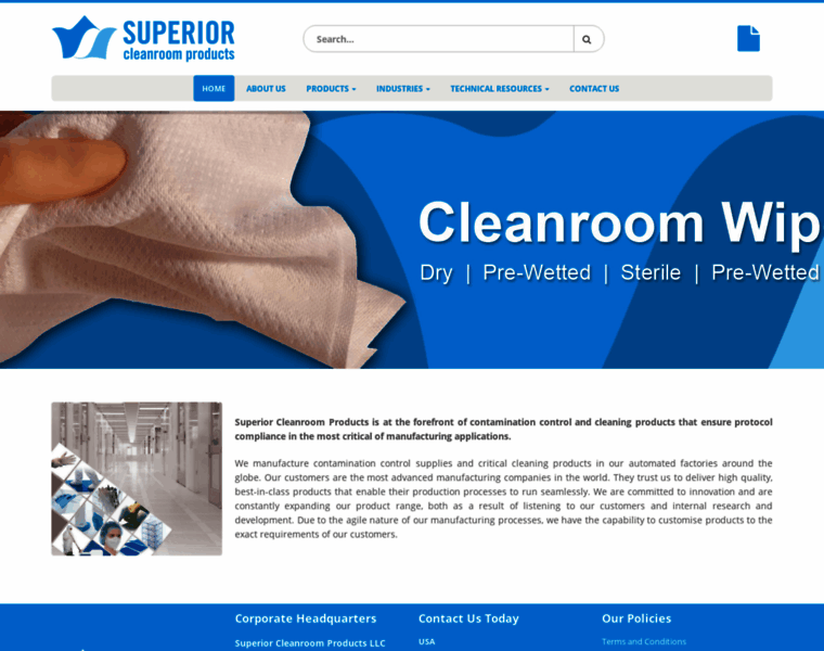 Superiorcleanroomproducts.com thumbnail