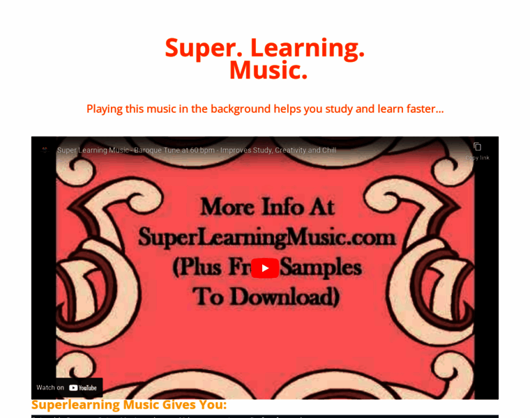 Superlearningmusic.com thumbnail