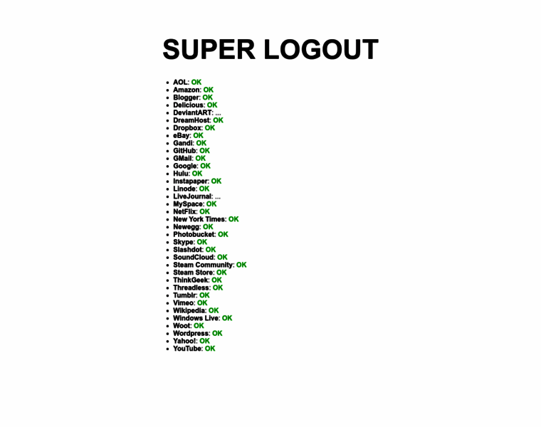 Superlogout.com thumbnail