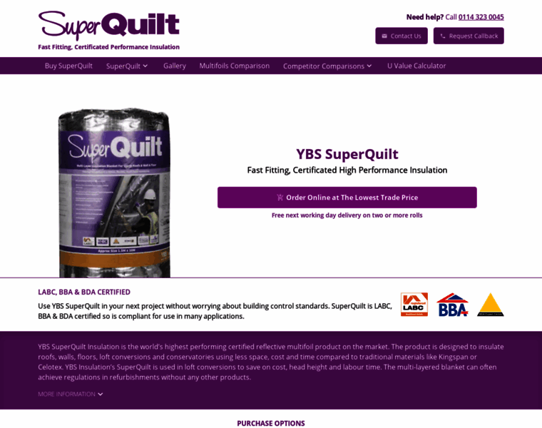 Superquilt-insulation.com thumbnail