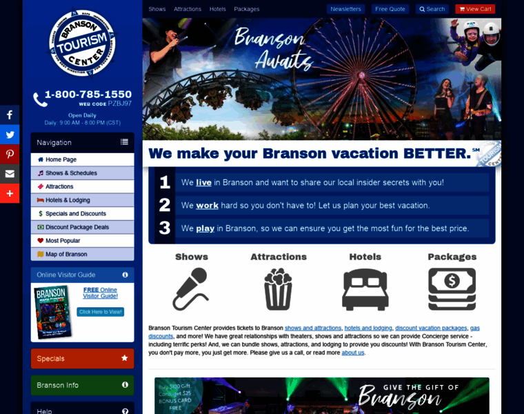 Support.bransontourismcenter.com thumbnail
