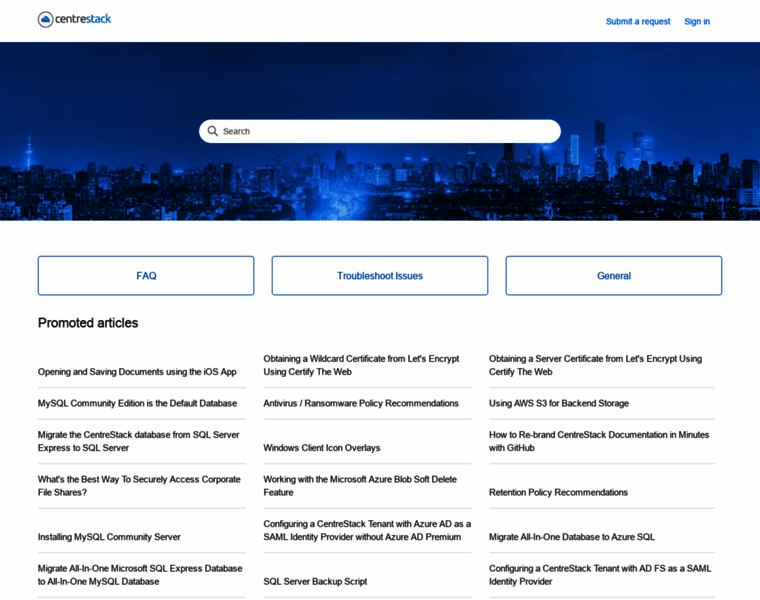Support.centrestack.com thumbnail