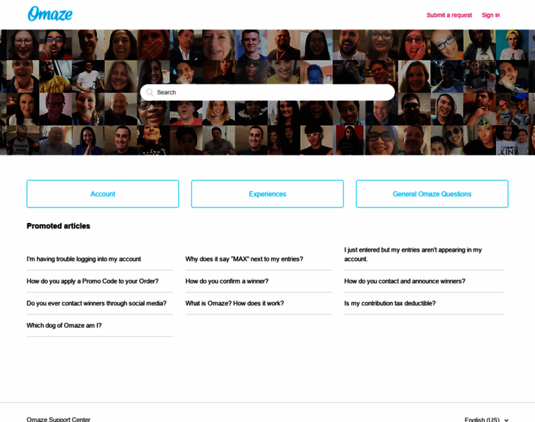 Support.omaze.com thumbnail