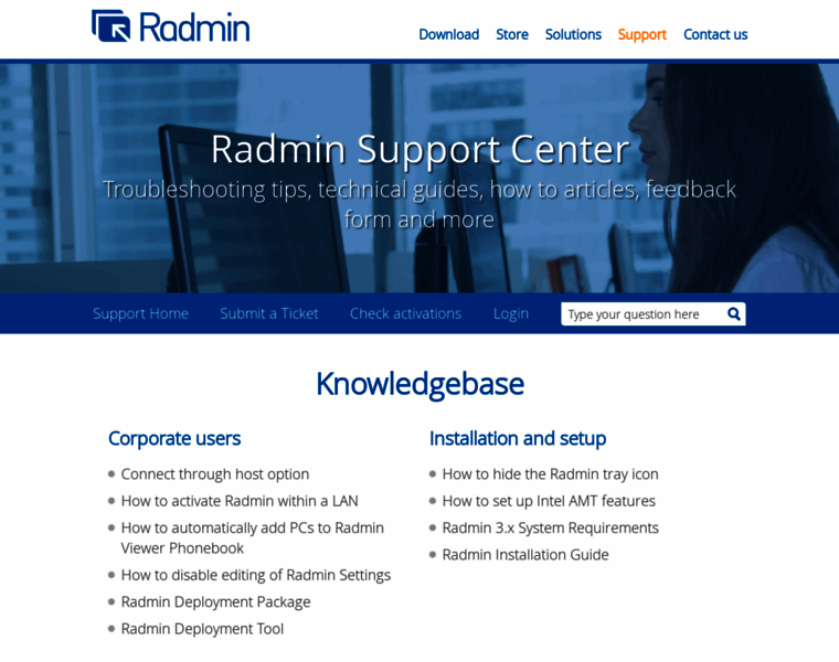 Support.radmin.com thumbnail