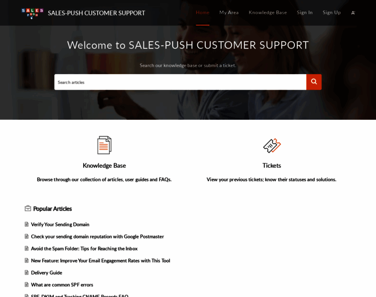 Support.sales-push.com thumbnail