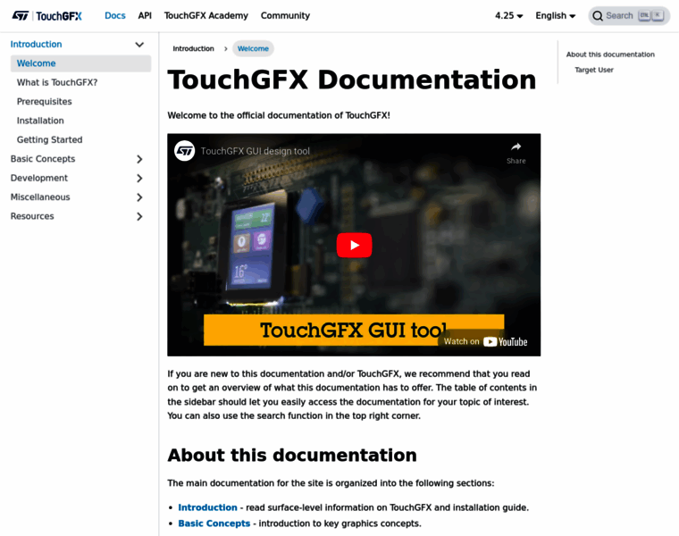 Support.touchgfx.com thumbnail Support.touchgfx.com thumbnail