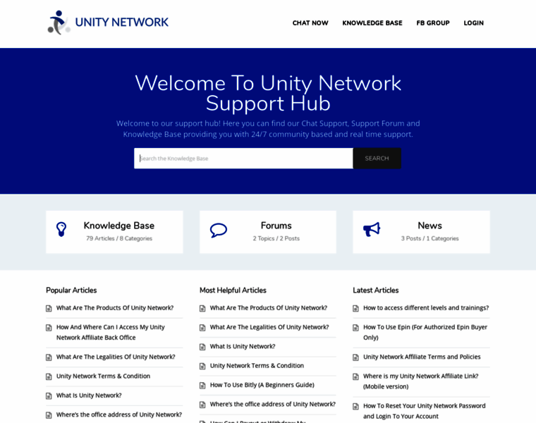 Support.unitynetwork.com thumbnail