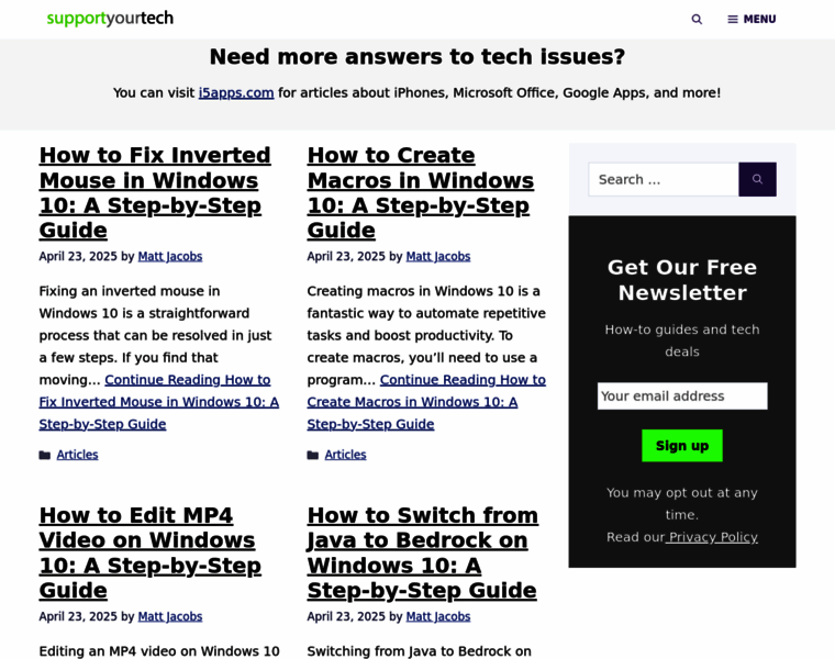 Supportyourtech.com thumbnail Supportyourtech.com thumbnail